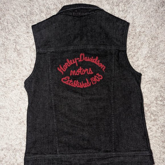 Harley Davidson Jean Vest - Picture 1 of 8